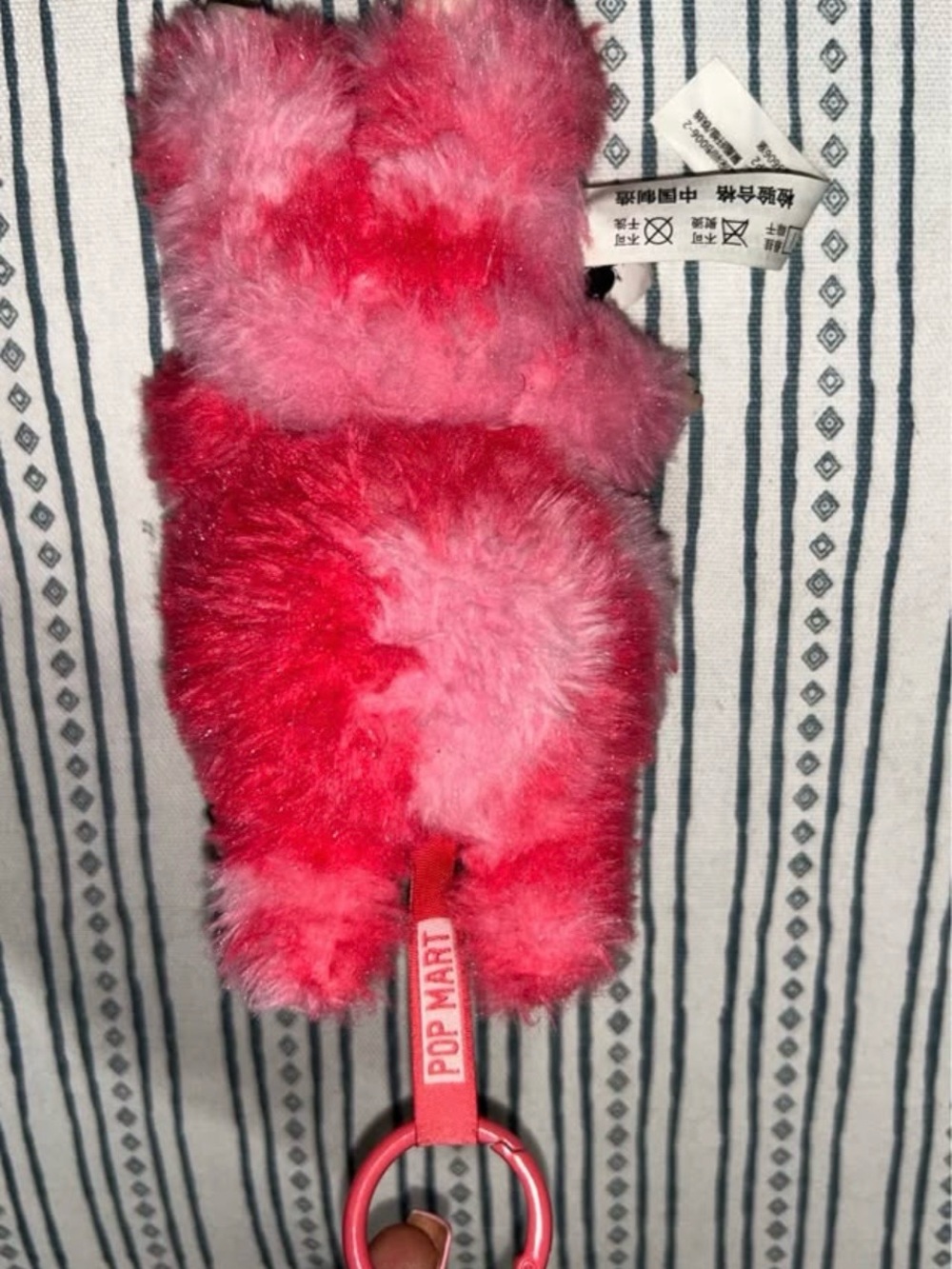 Pop Mart Pink Red Furry Monster Keychain - Picture 2 of 2